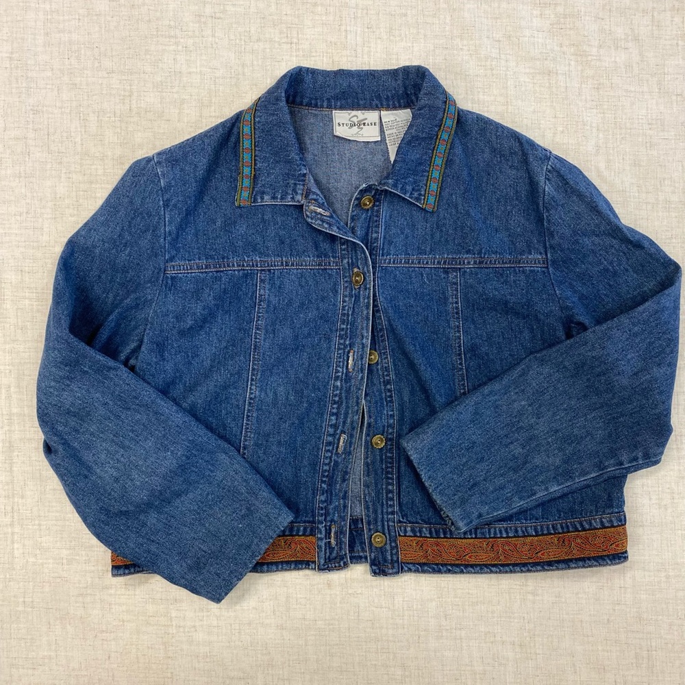 Studio Ease Faux Denim Jacket (Short on Torso)